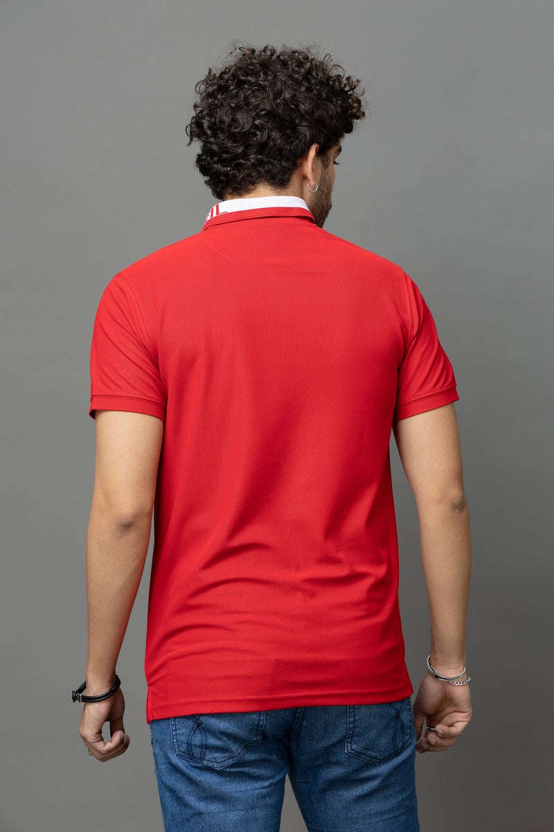 Go Devil Red Polo T-Shirt for Men - Image 3